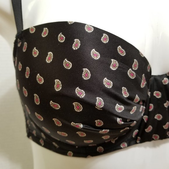 Aerie bra 34D Push-Up ruched paisley print swiss dot sheer wings 2013 - Picture 6 of 13